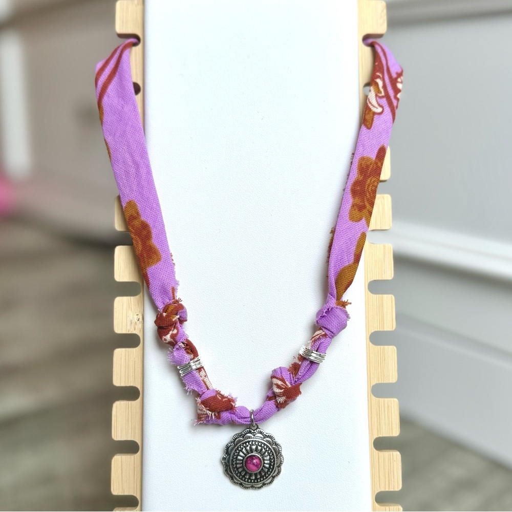 Bandana charm necklace